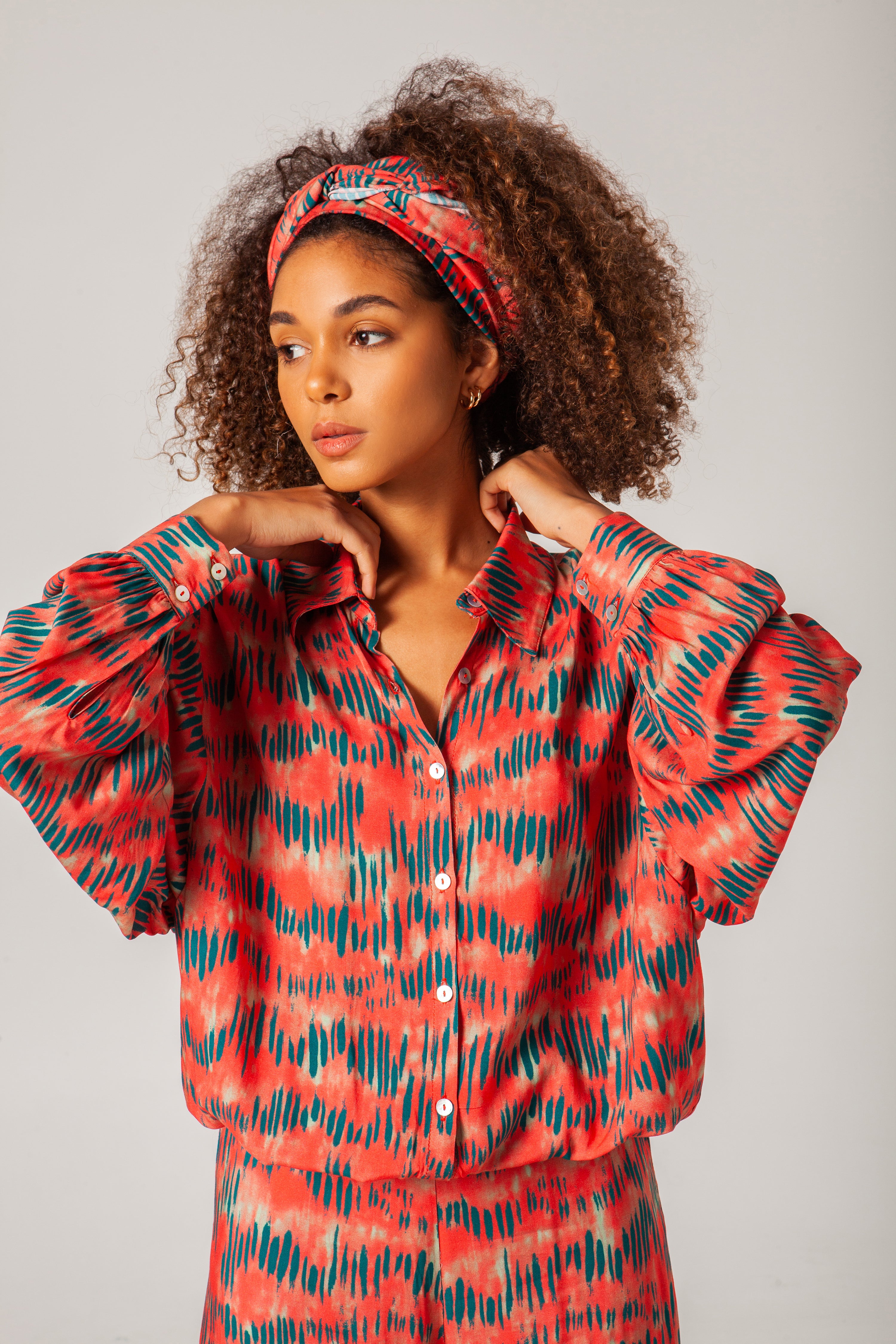 Camisa Karina Red Etnik