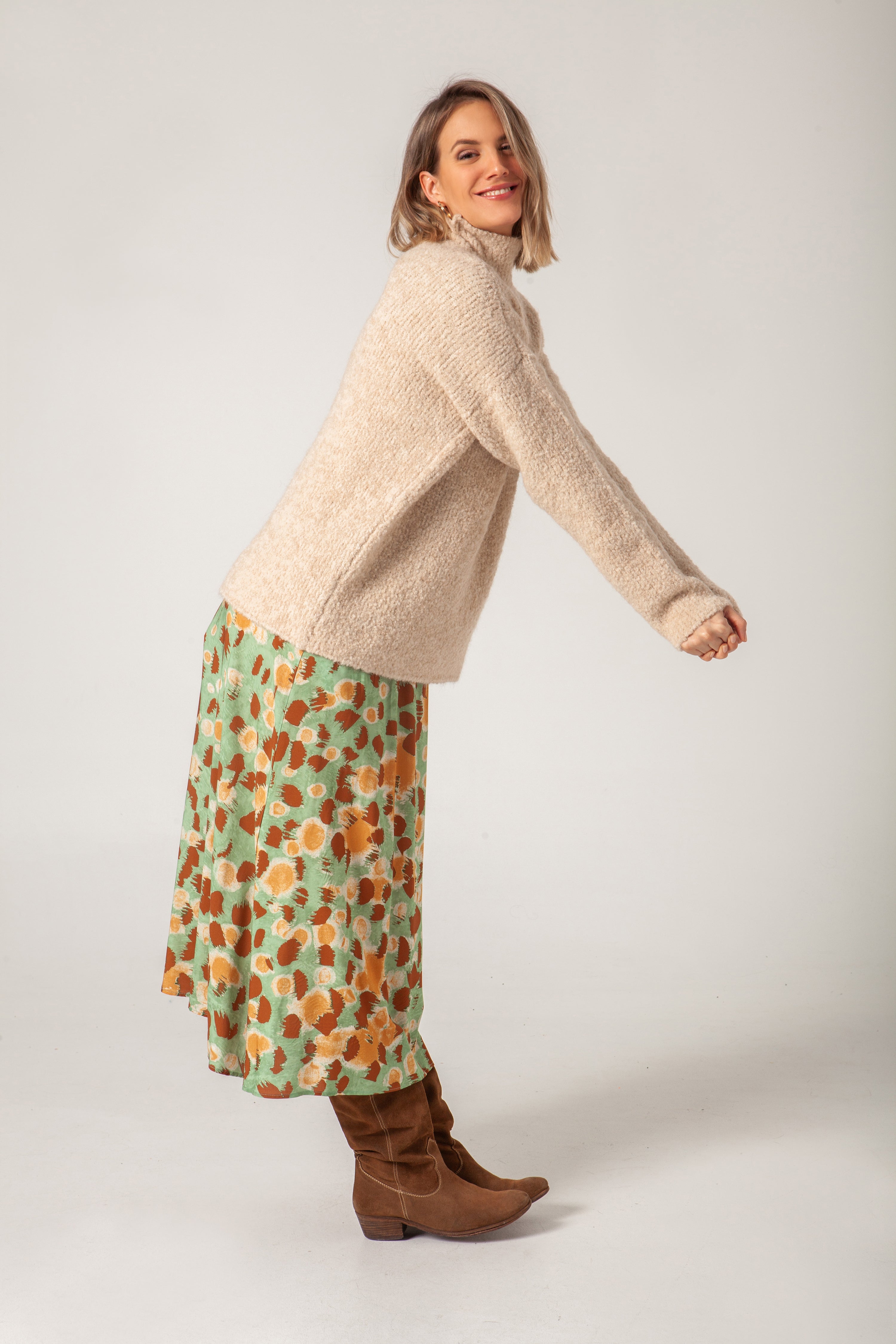 Falda Gema Green Earth Cheetah