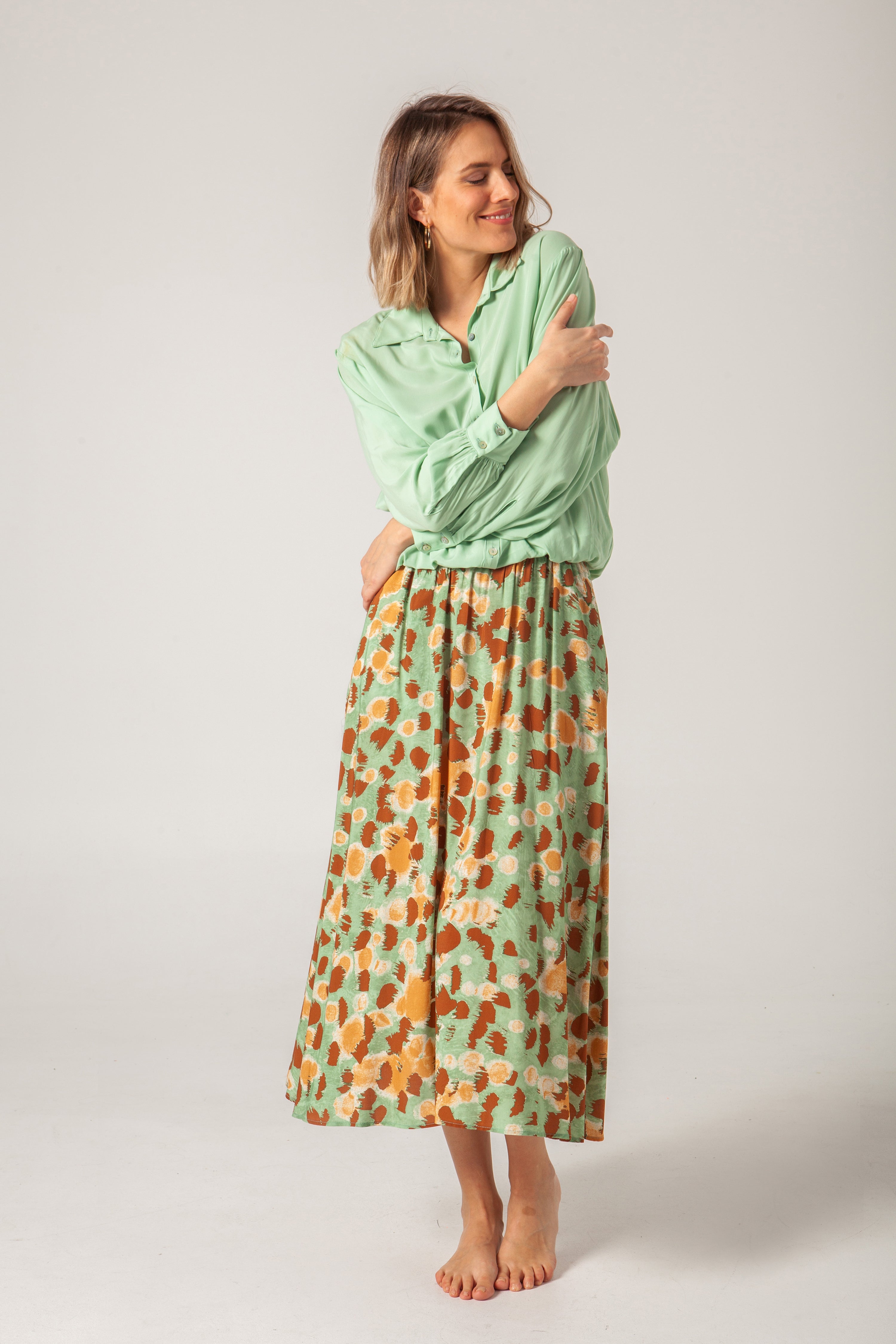 GEMA - FALDA ESTAMPADO TIERRA