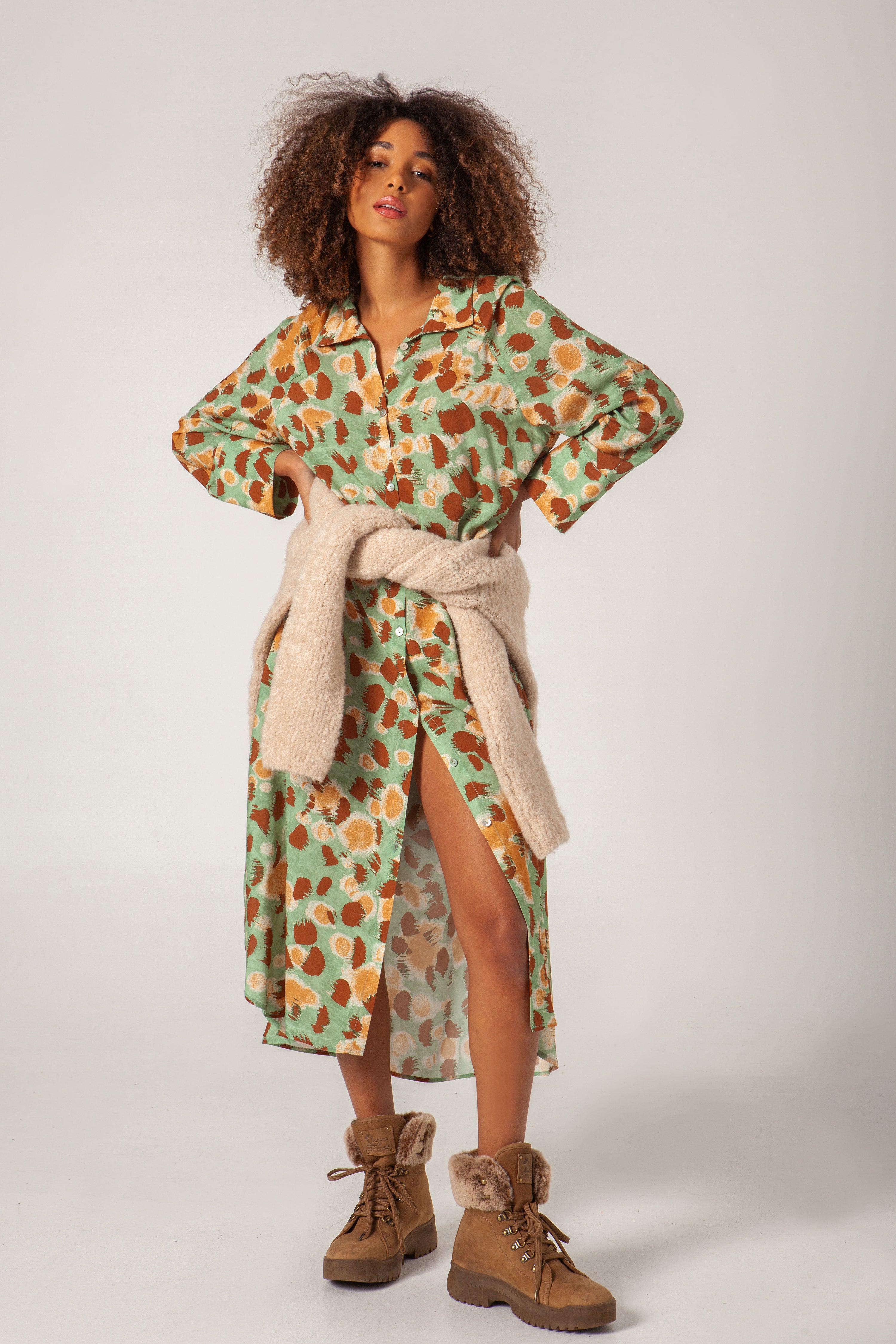 Vestido Alan Green Earth Cheetah