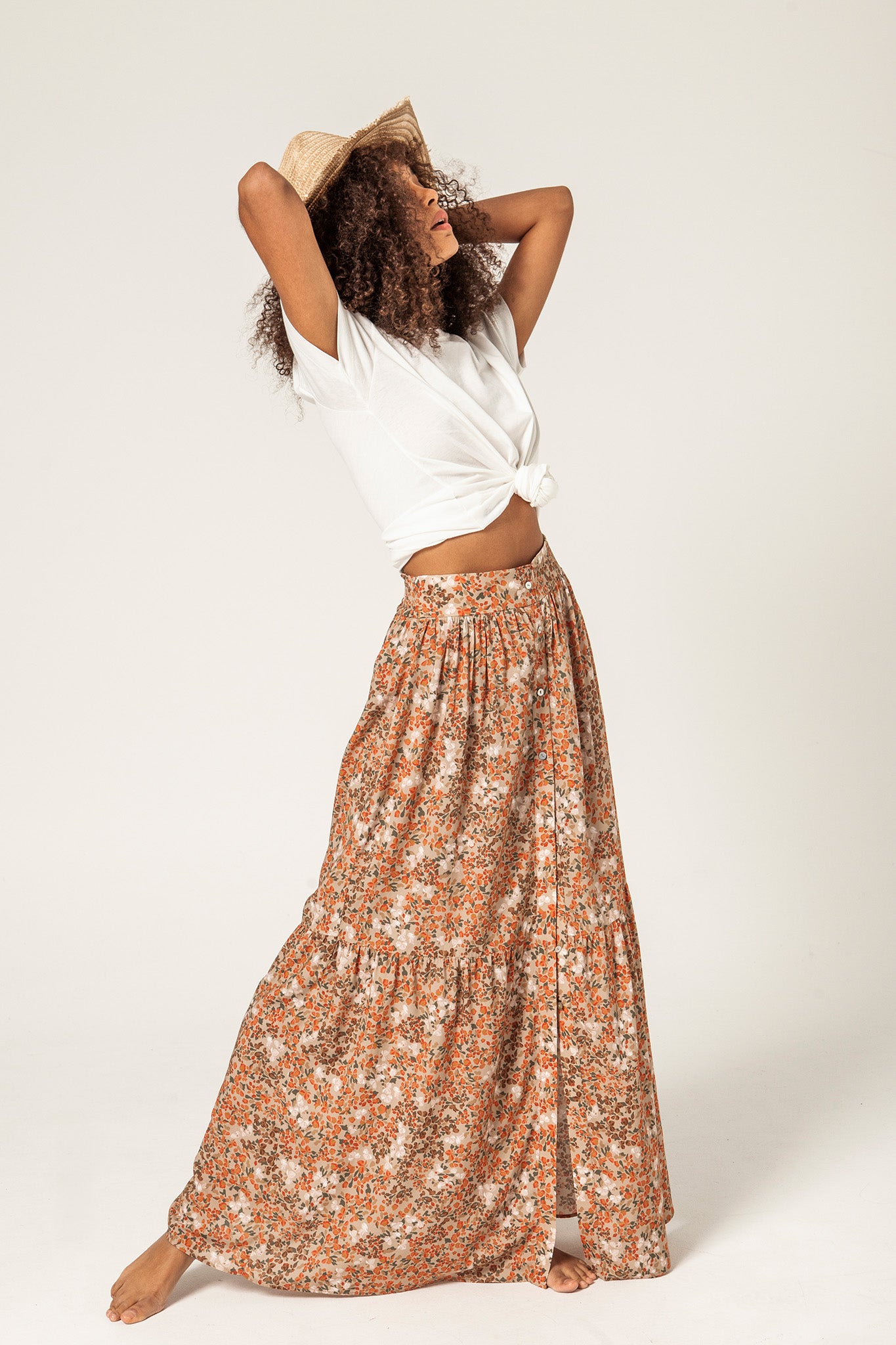 DAKOTA - FALDA FLORES CORAL