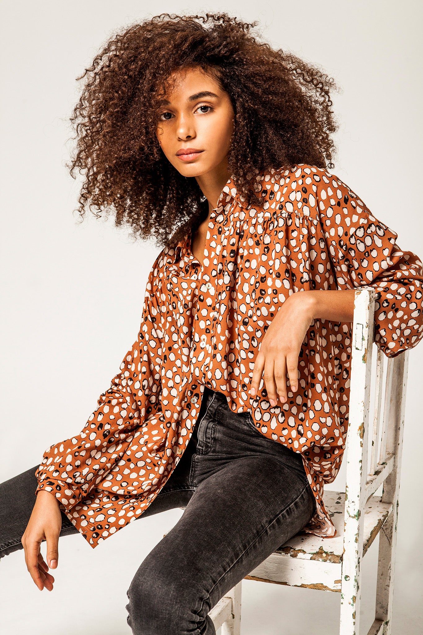 Camisa Abril estampado leopardo