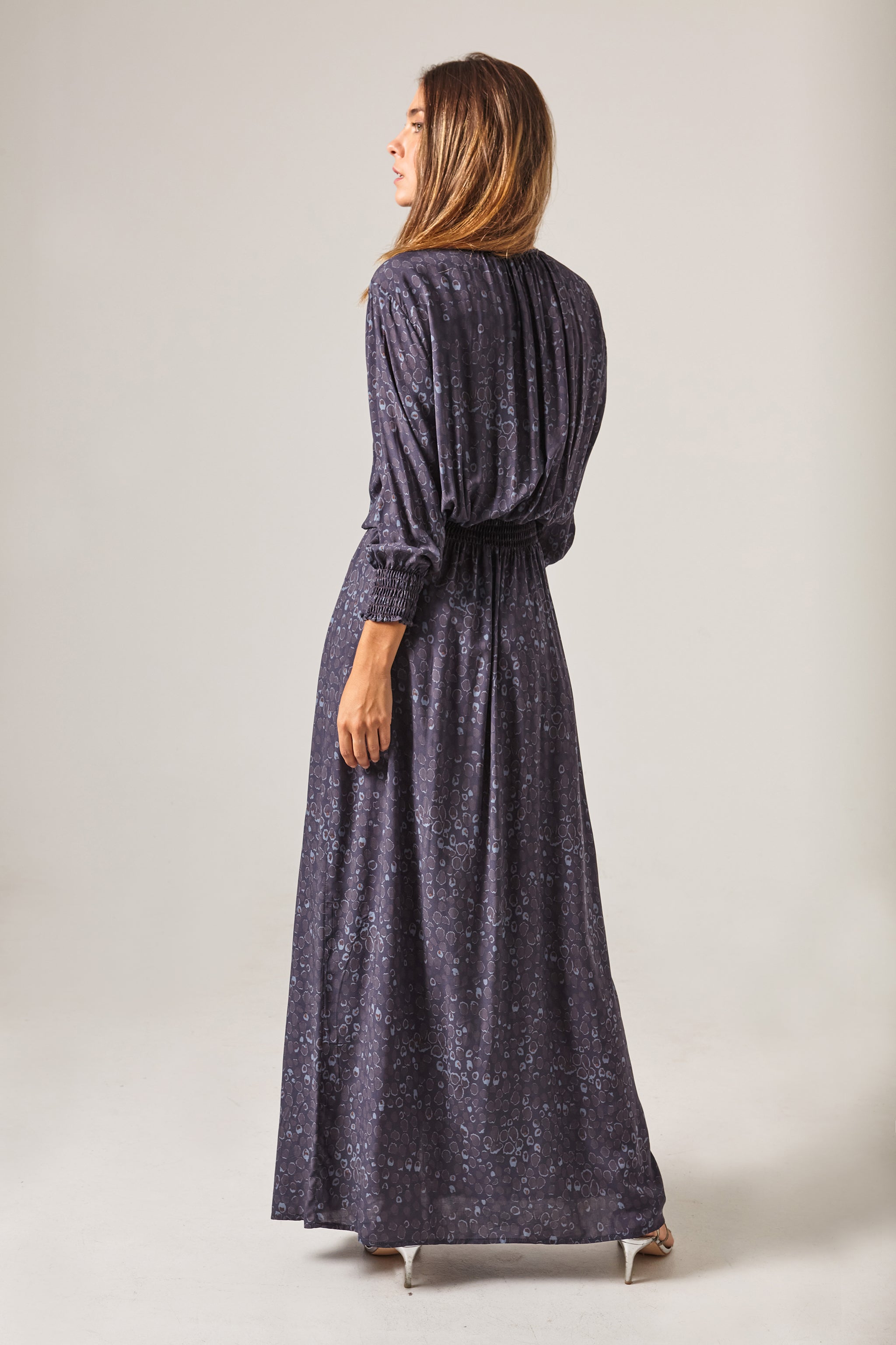 Vestido Cosme Blue Panther