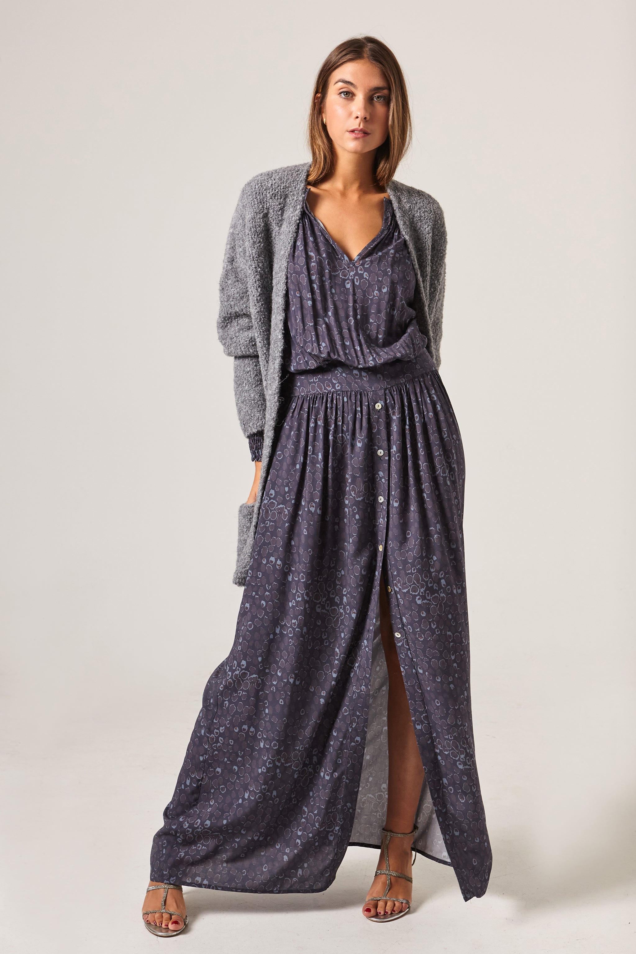 Vestido Cosme Blue Panther