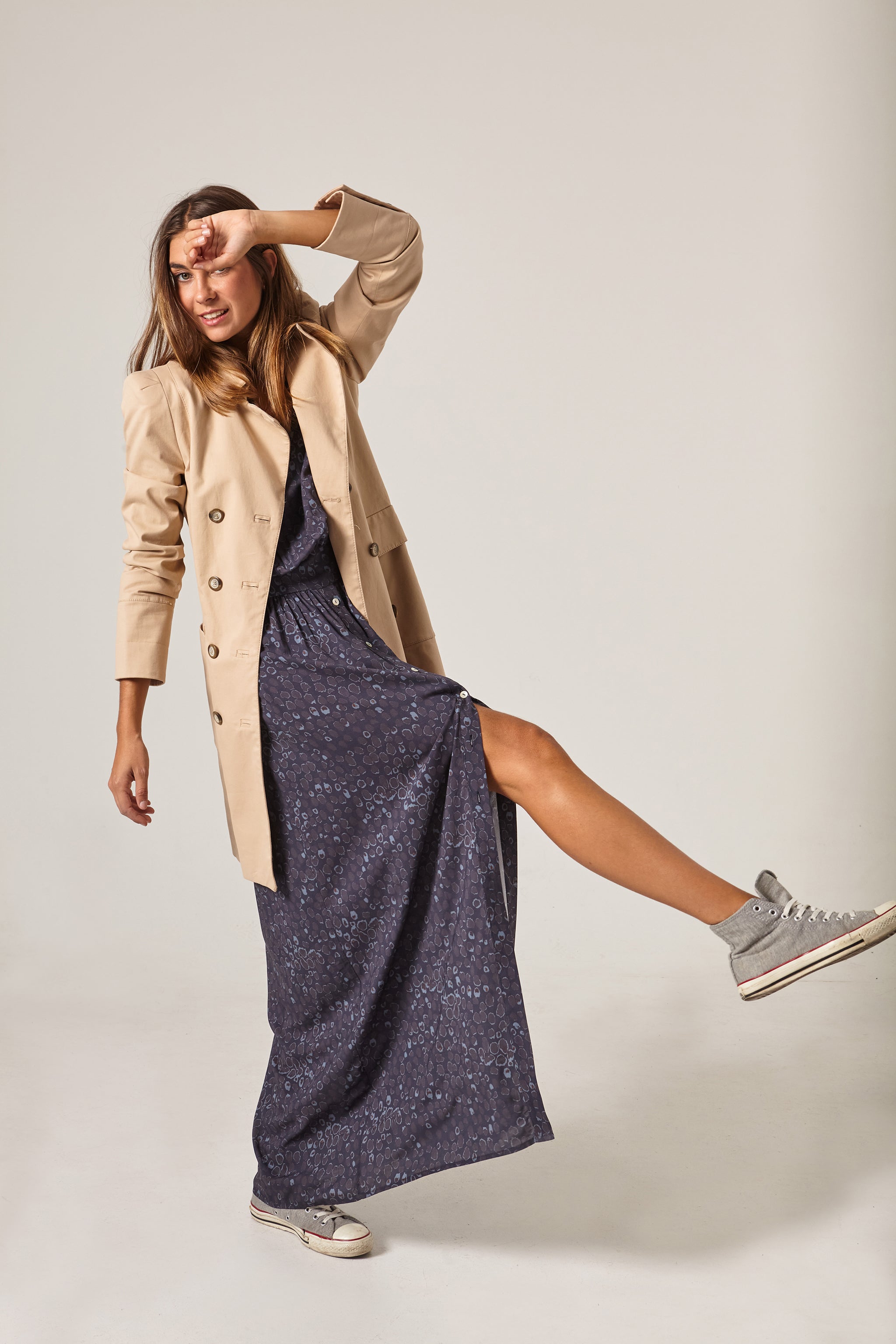Vestido Cosme Blue Panther