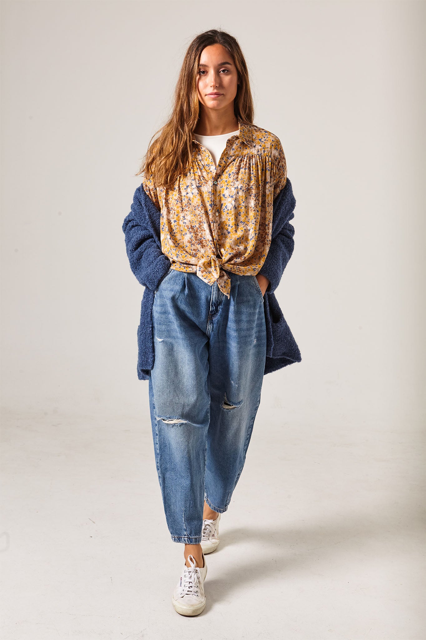Camisa Abril Yellow Flower