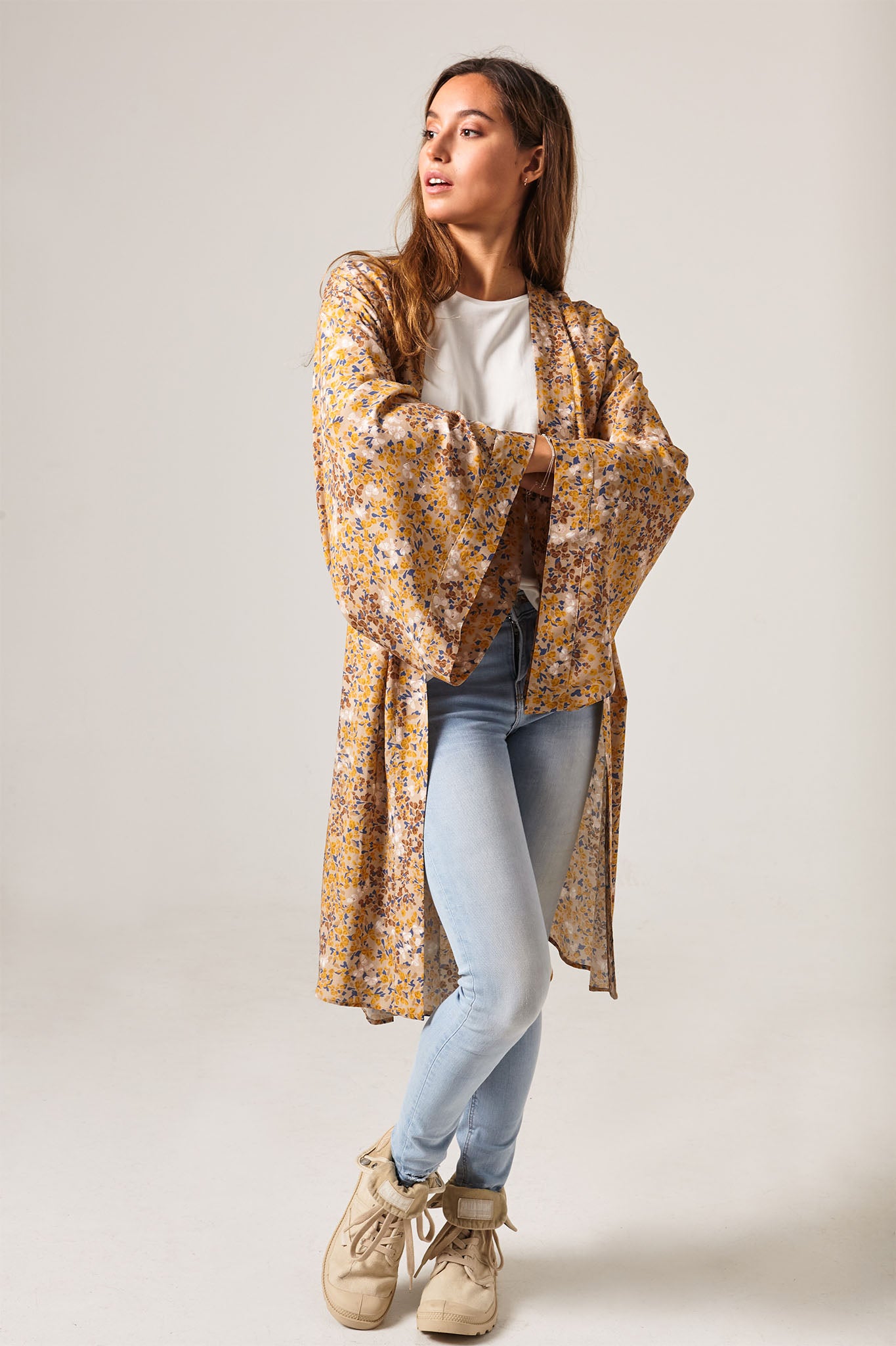 Vestido Kymo Yellow Flower