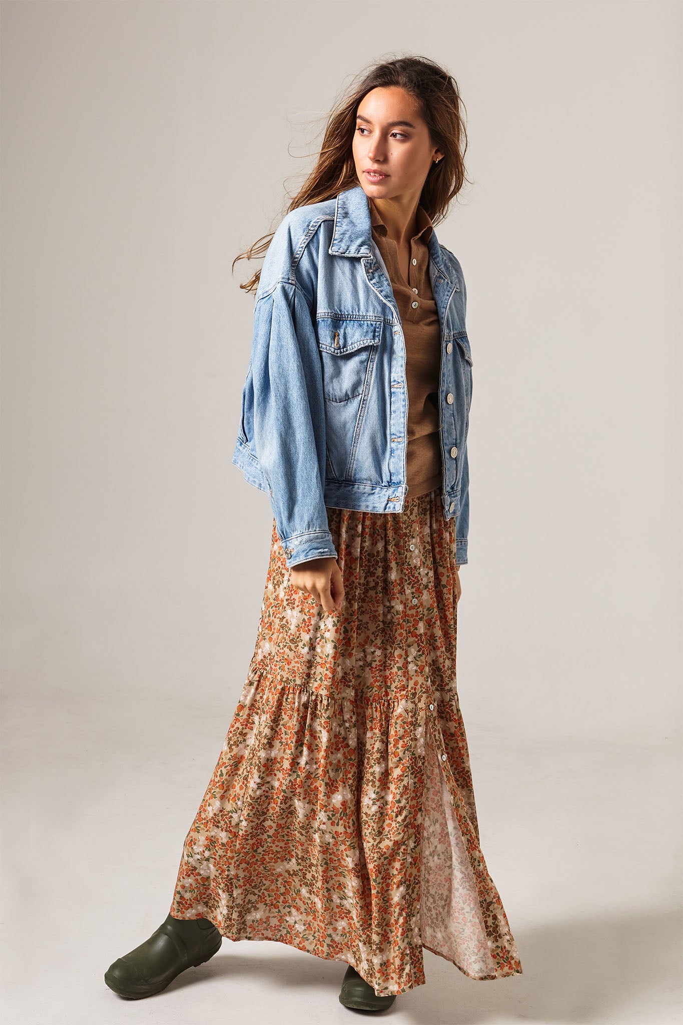 Falda Dakota Coral Flower
