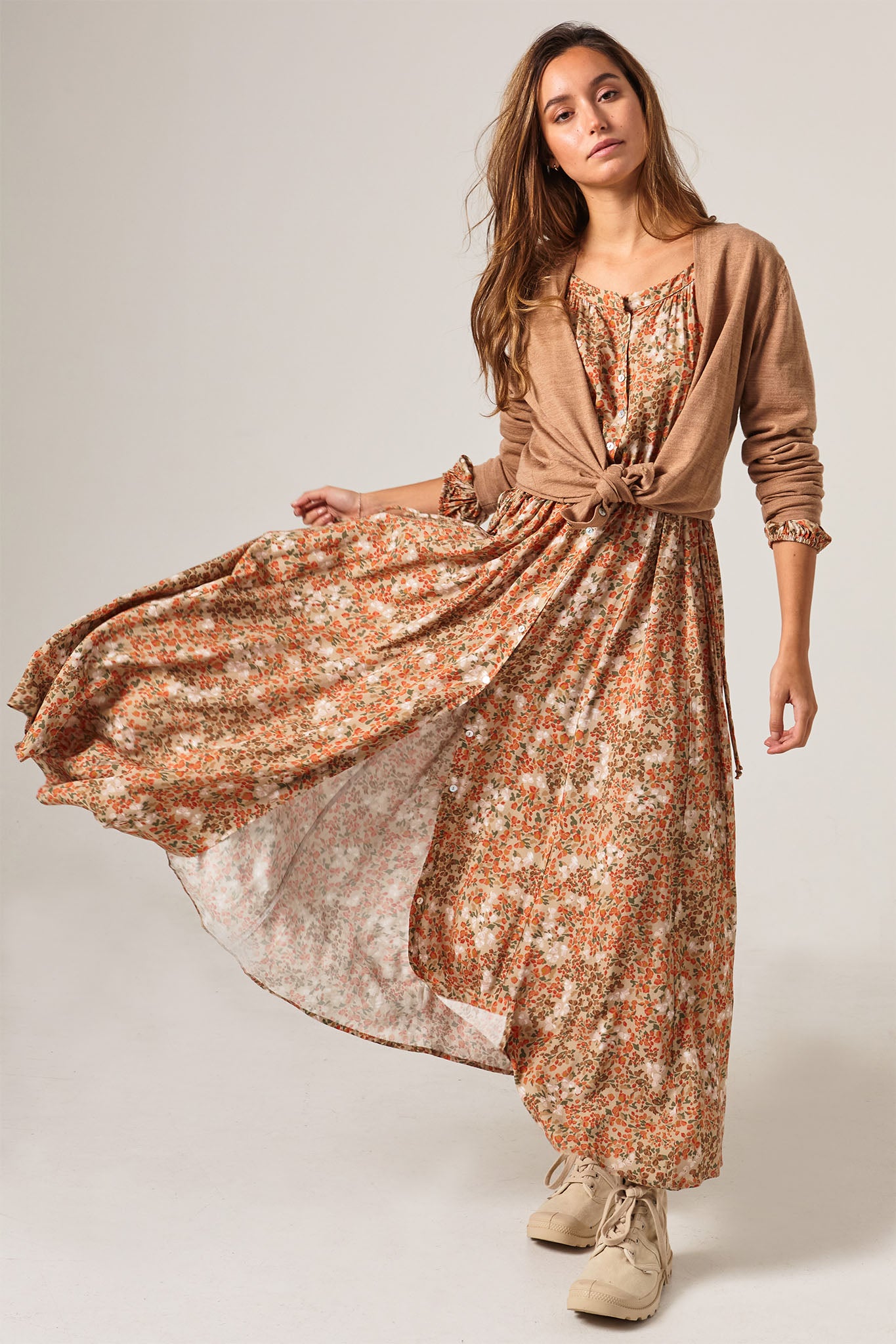 Vestido Noe Coral Flower