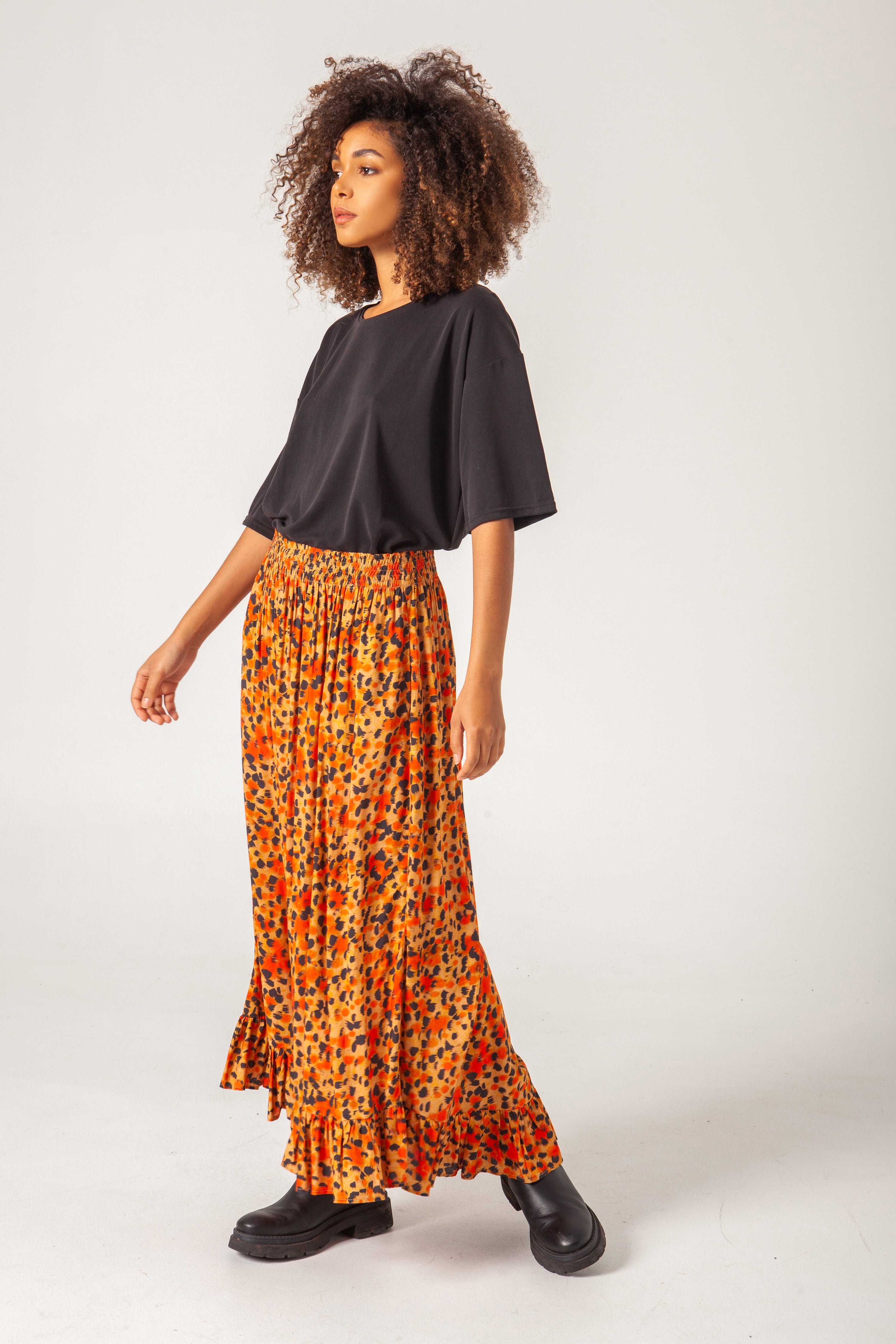 Falda Gala Orange Cheetah