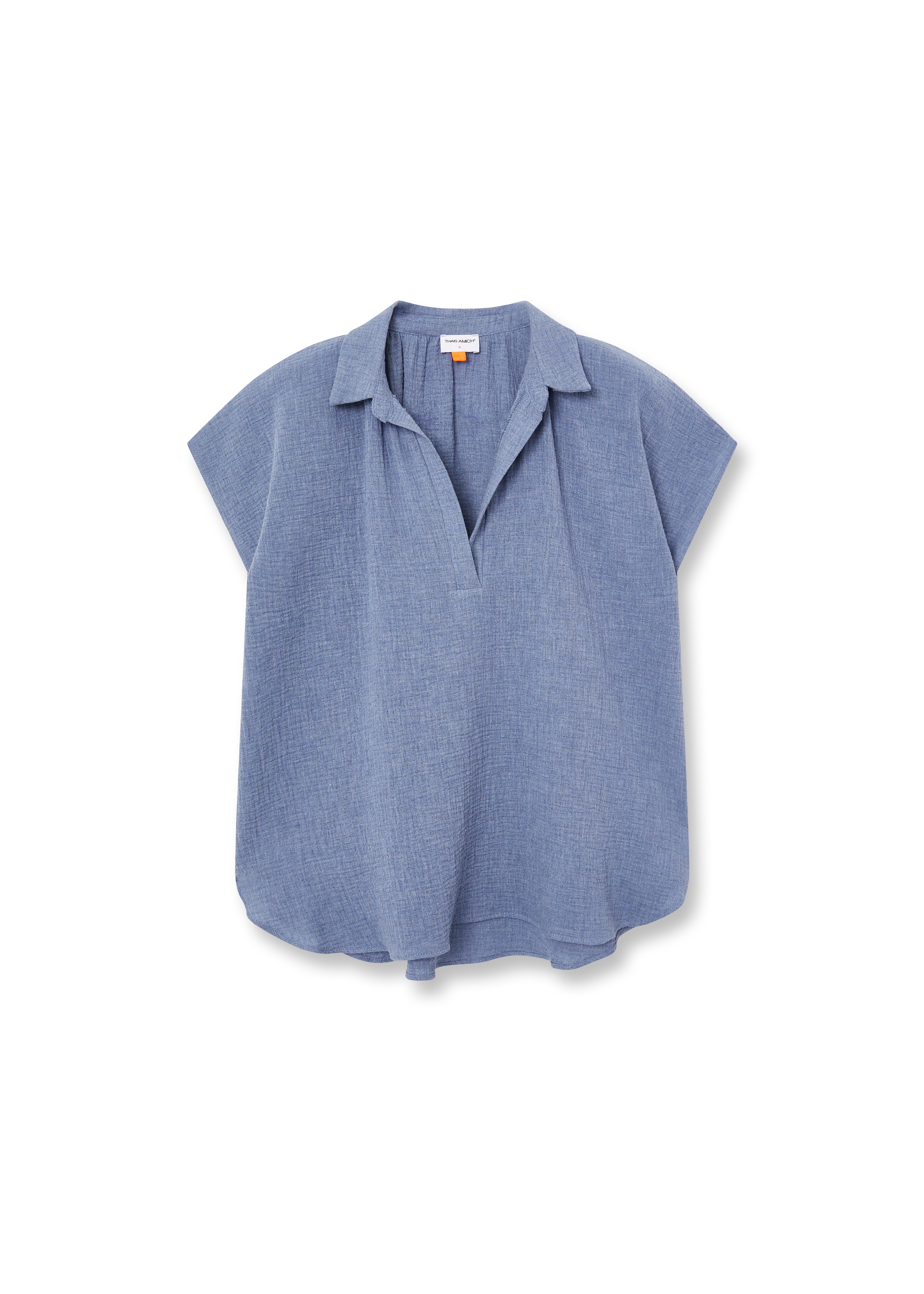 BASMA - CAMISA AZUL ALGODÓN