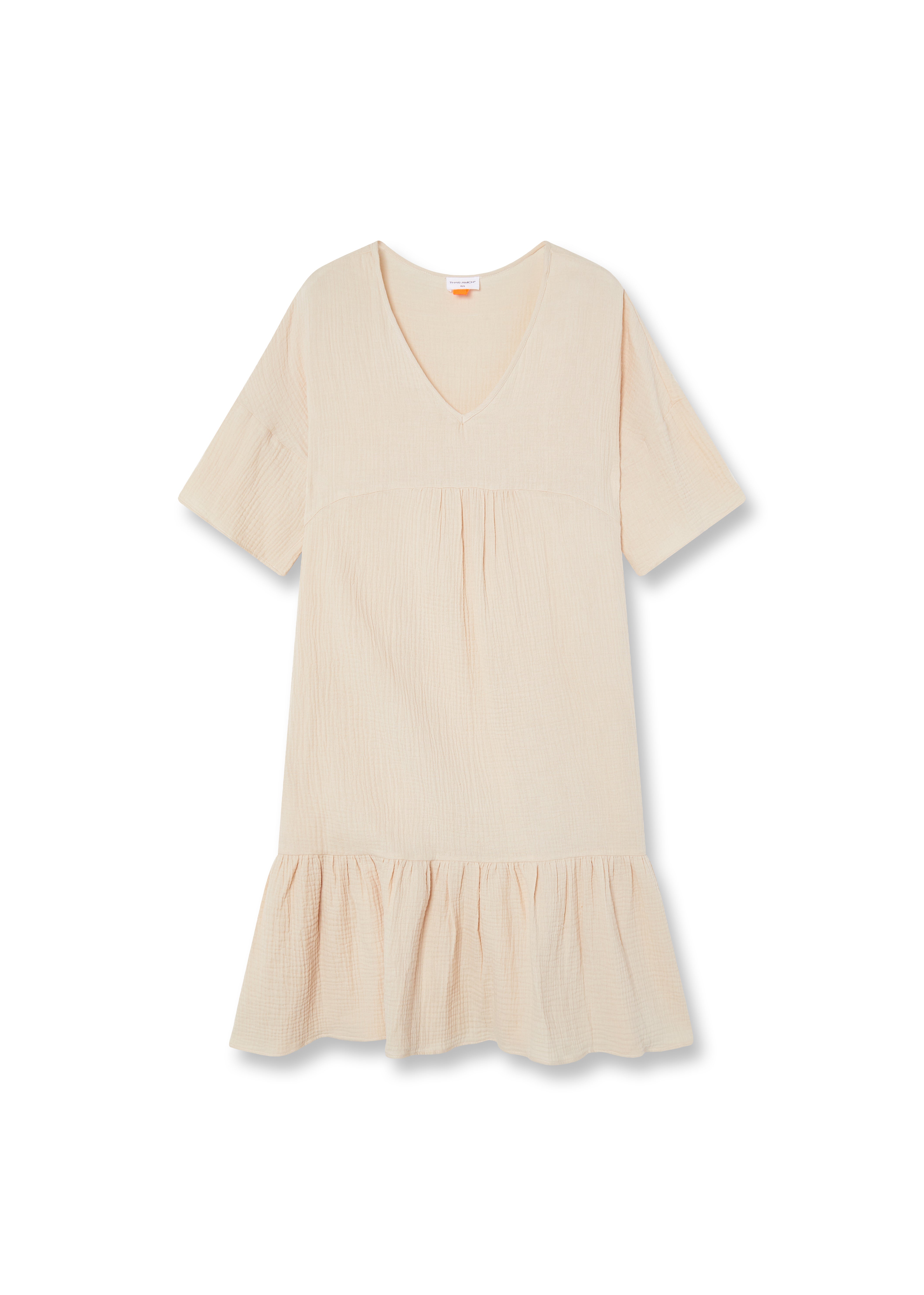 OLIMPUS - VESTIDO BEIGE ALGODÓN