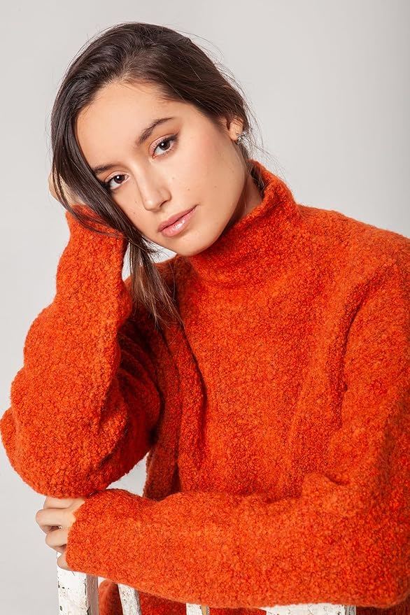 JERSEY CISNE BOUCLÉ NARANJA