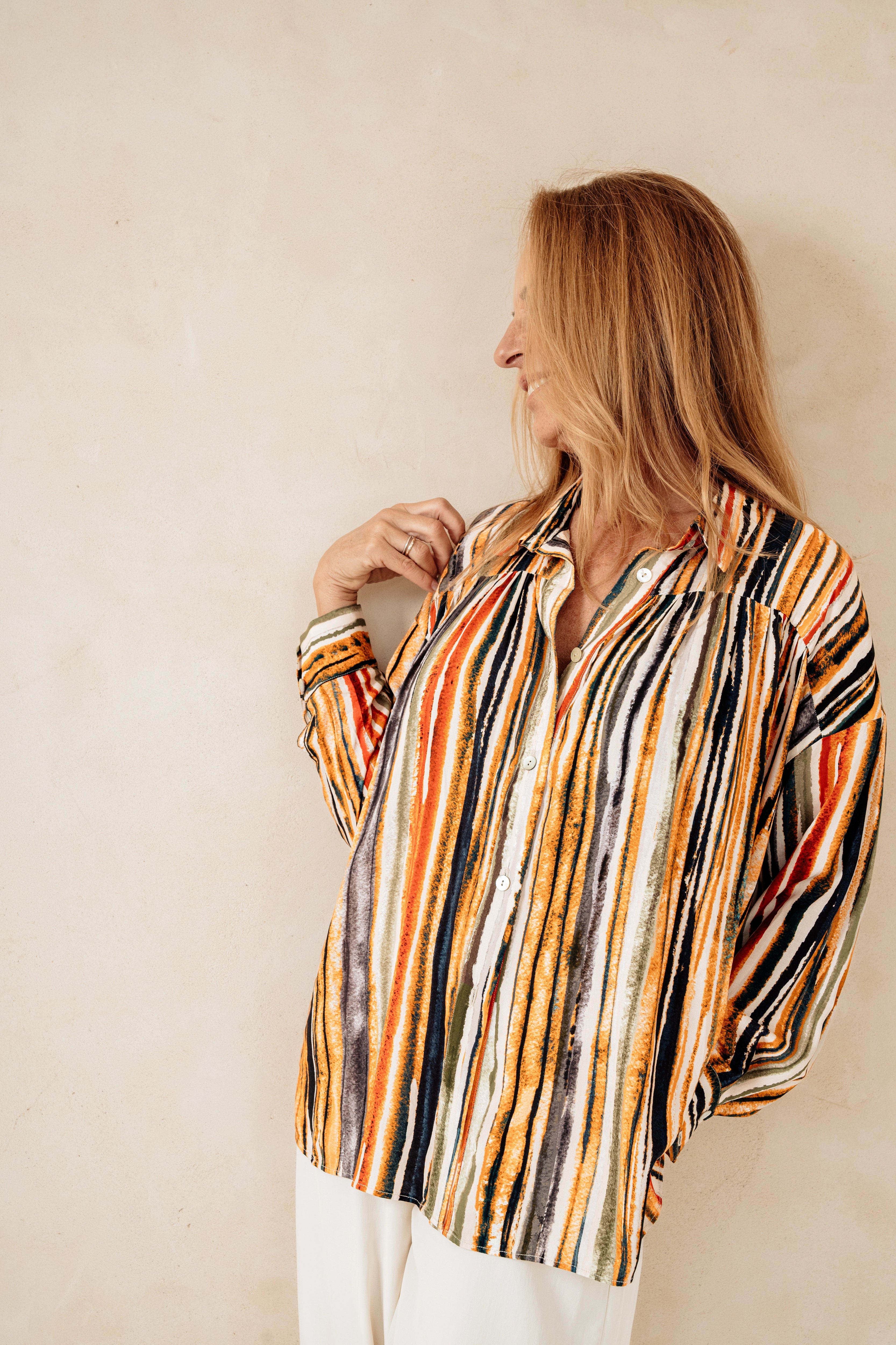 ABRIL -  CAMISA RAYA MULTICOLOR