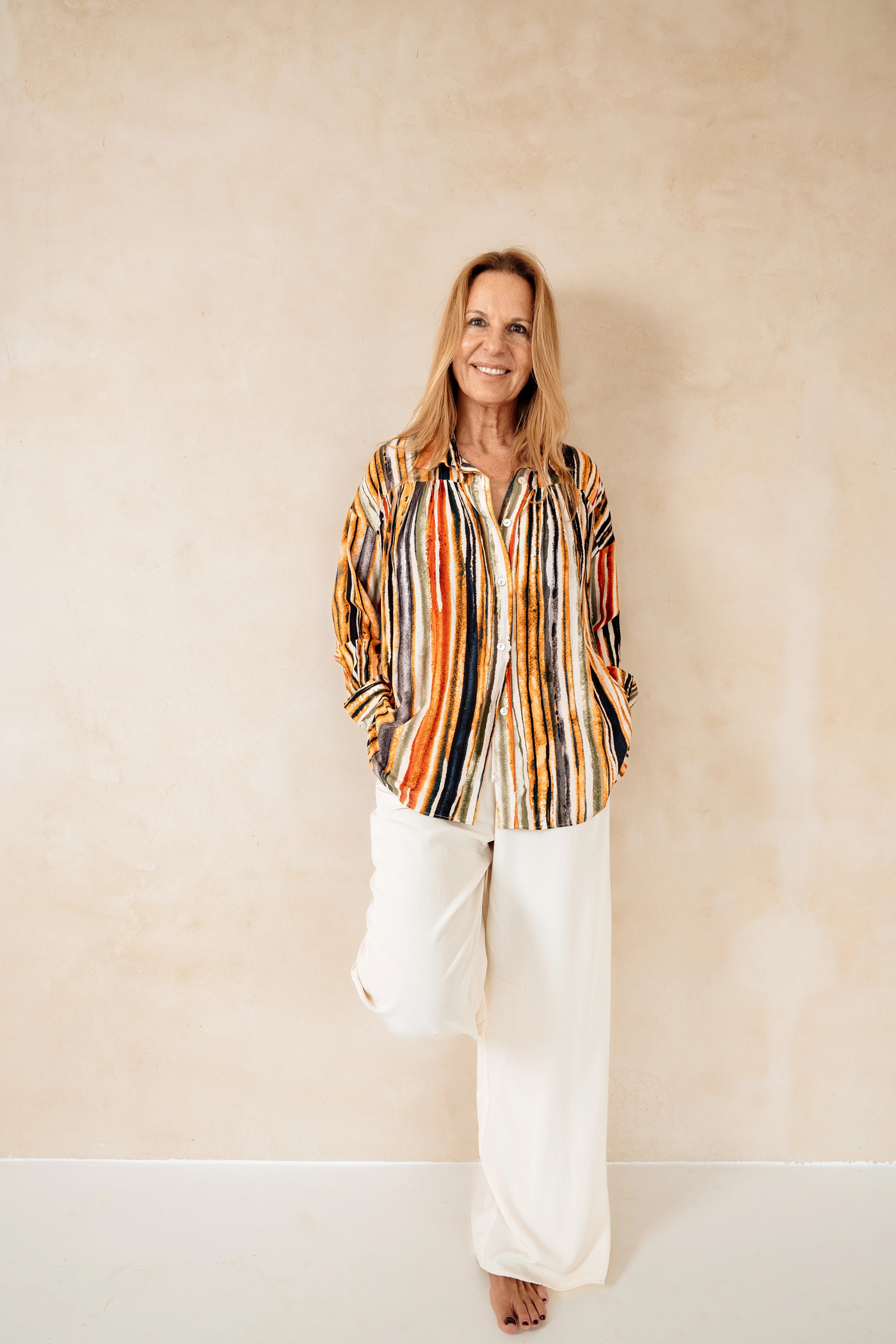ABRIL -  CAMISA RAYA MULTICOLOR