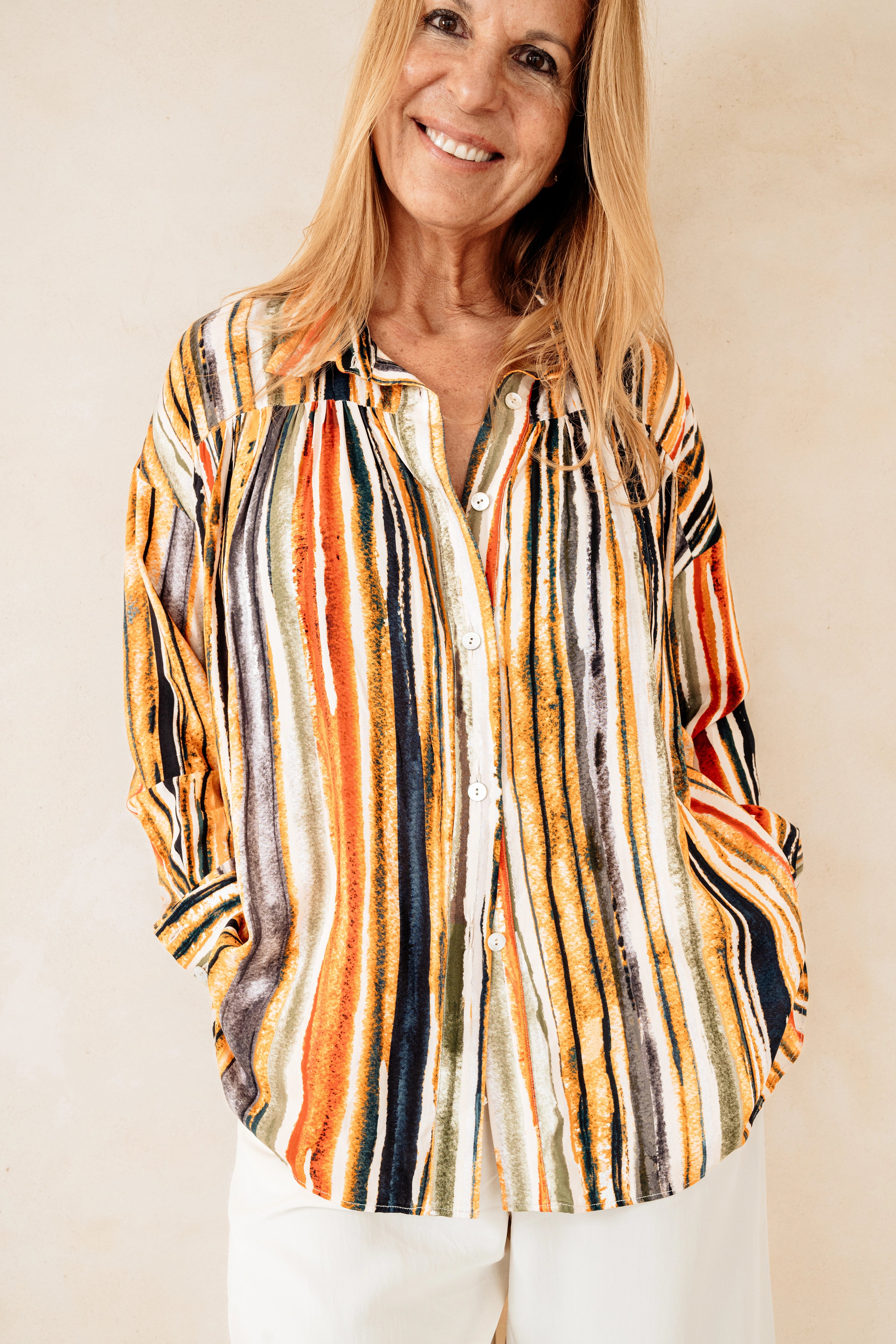 ABRIL -  CAMISA RAYA MULTICOLOR
