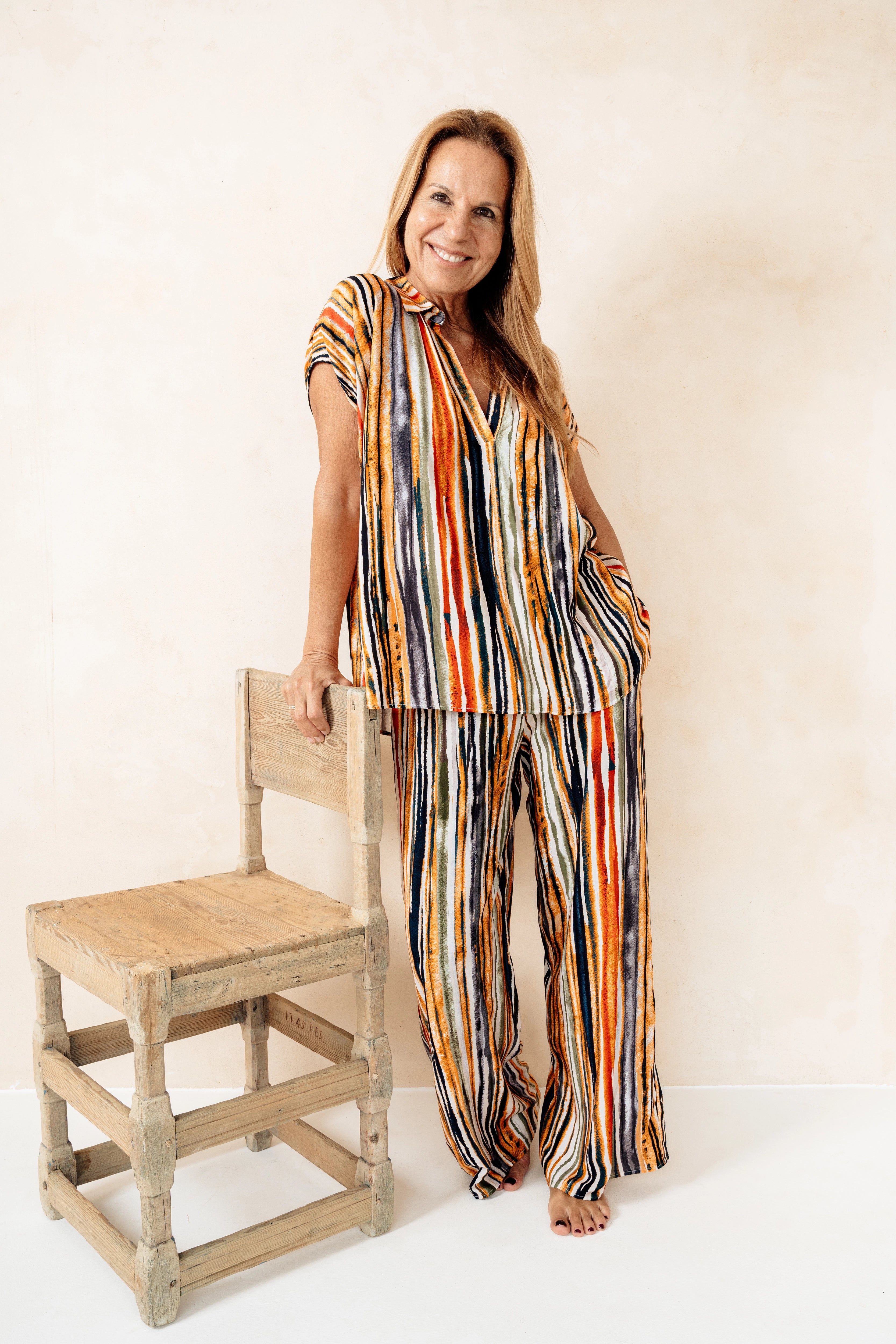 BASMA - CAMISA RAYA MULTICOLOR