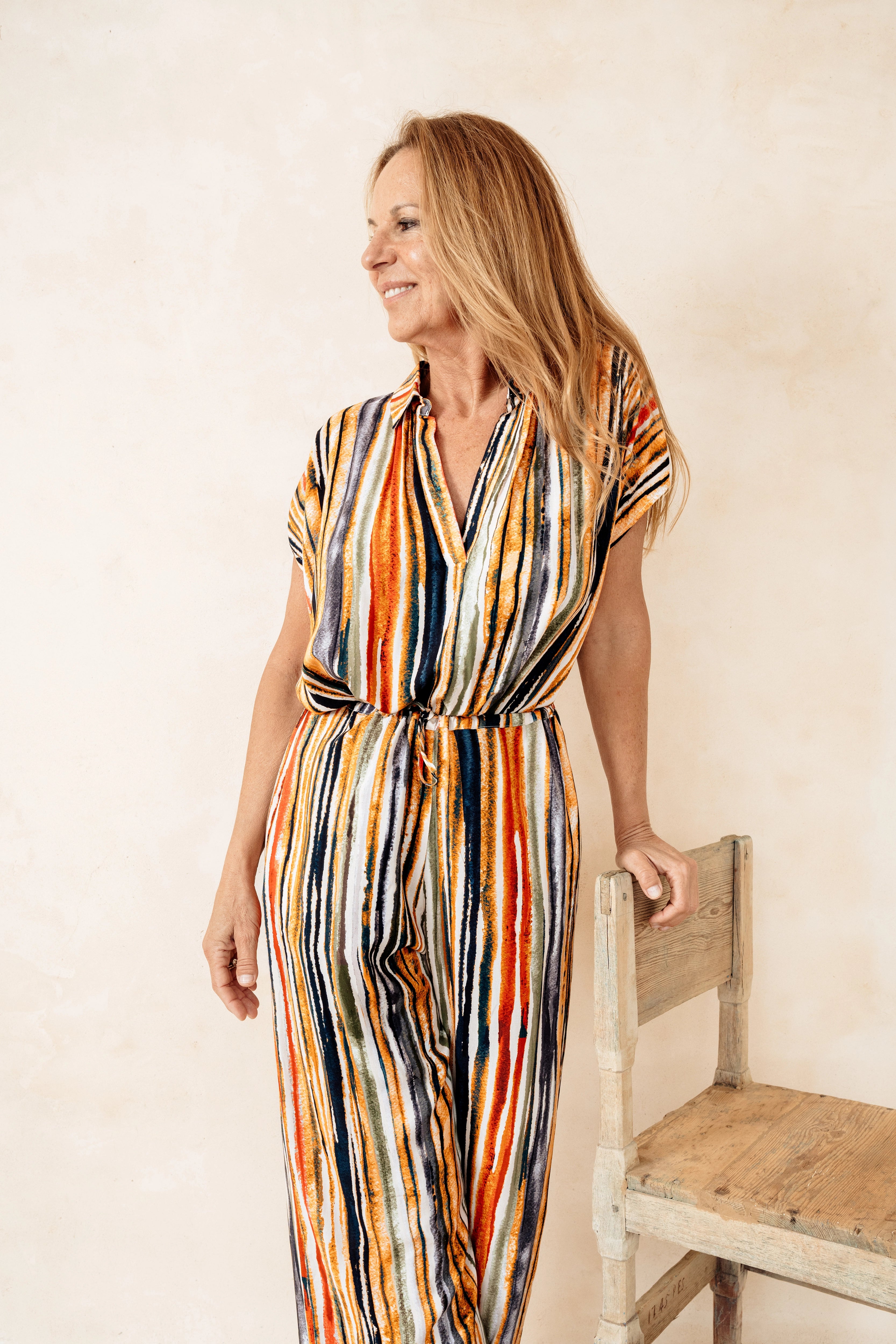 BASMA - CAMISA RAYA MULTICOLOR
