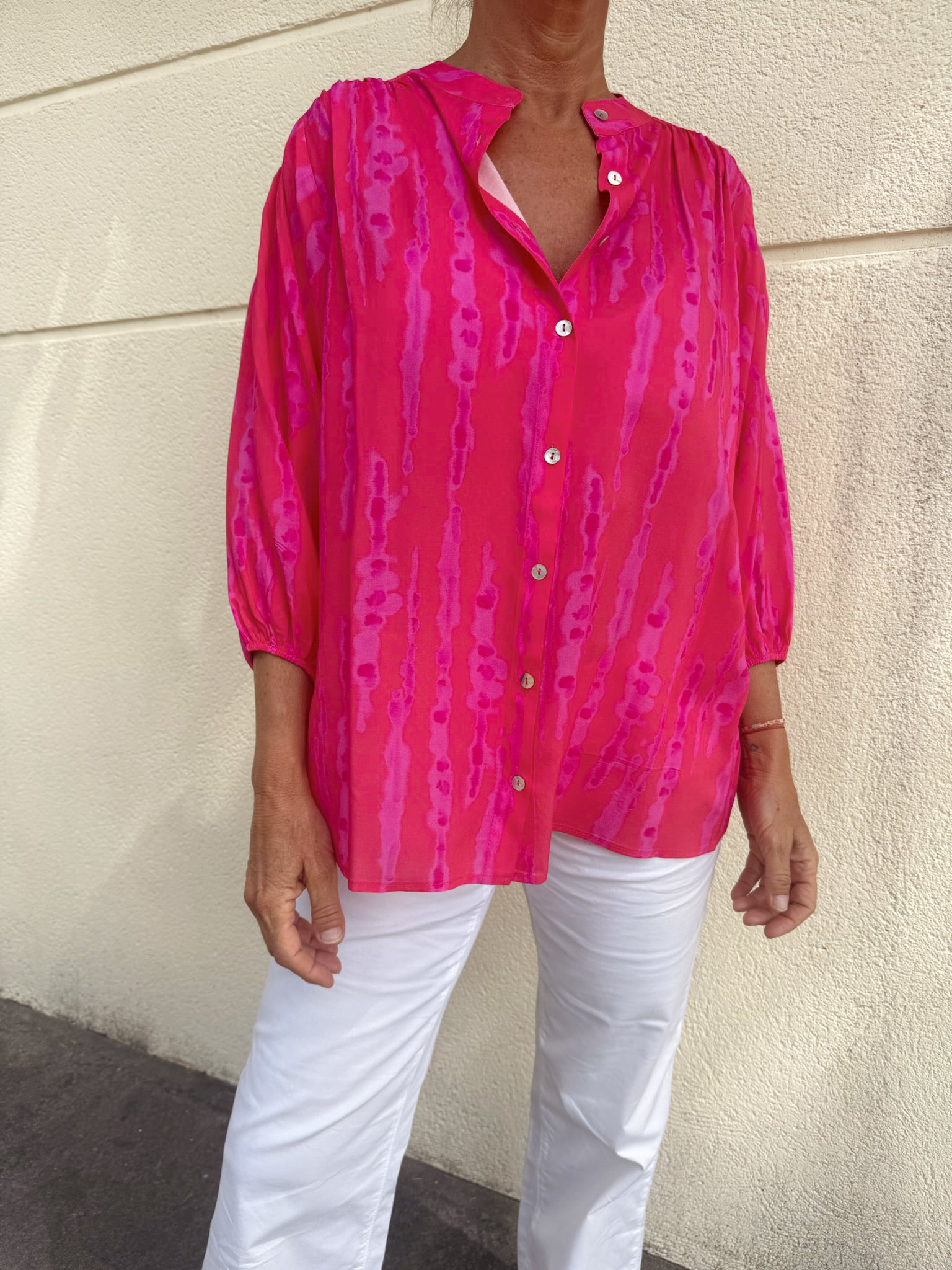 KARLA - CAMISA GOTAS ROSAS