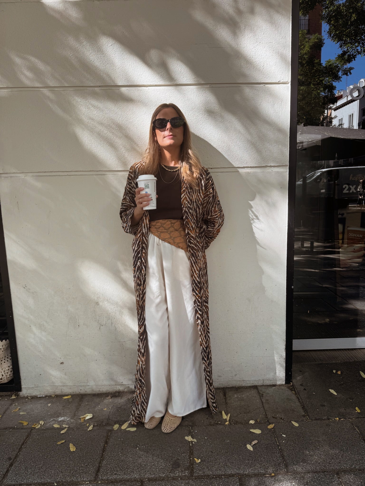 CLOE - CHAQUETA TIGRE MARRÓN