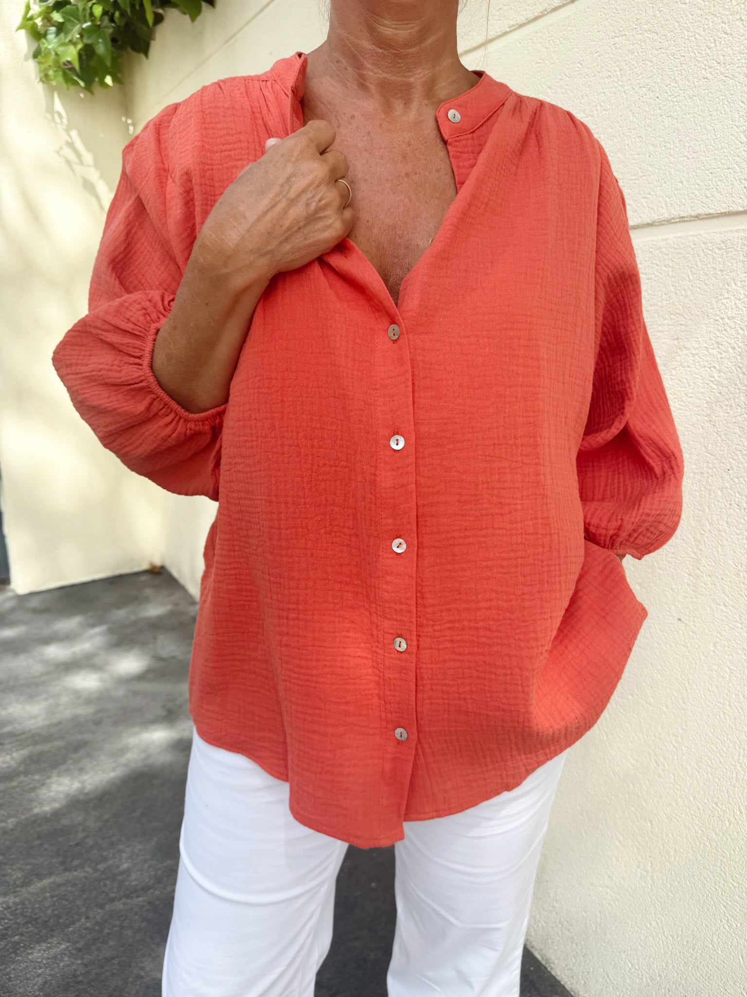 KARLA - CAMISA CORAL ALGODÓN
