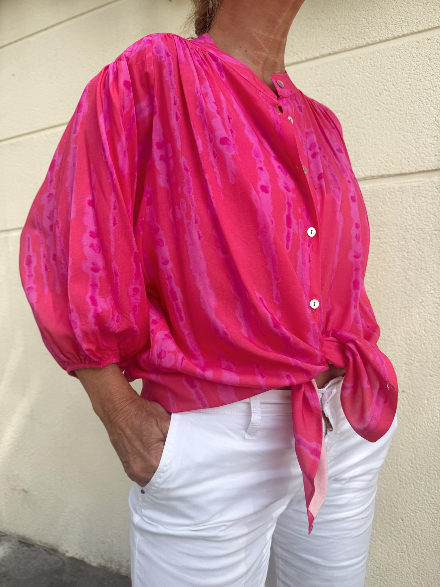 KARLA - CAMISA GOTAS ROSAS