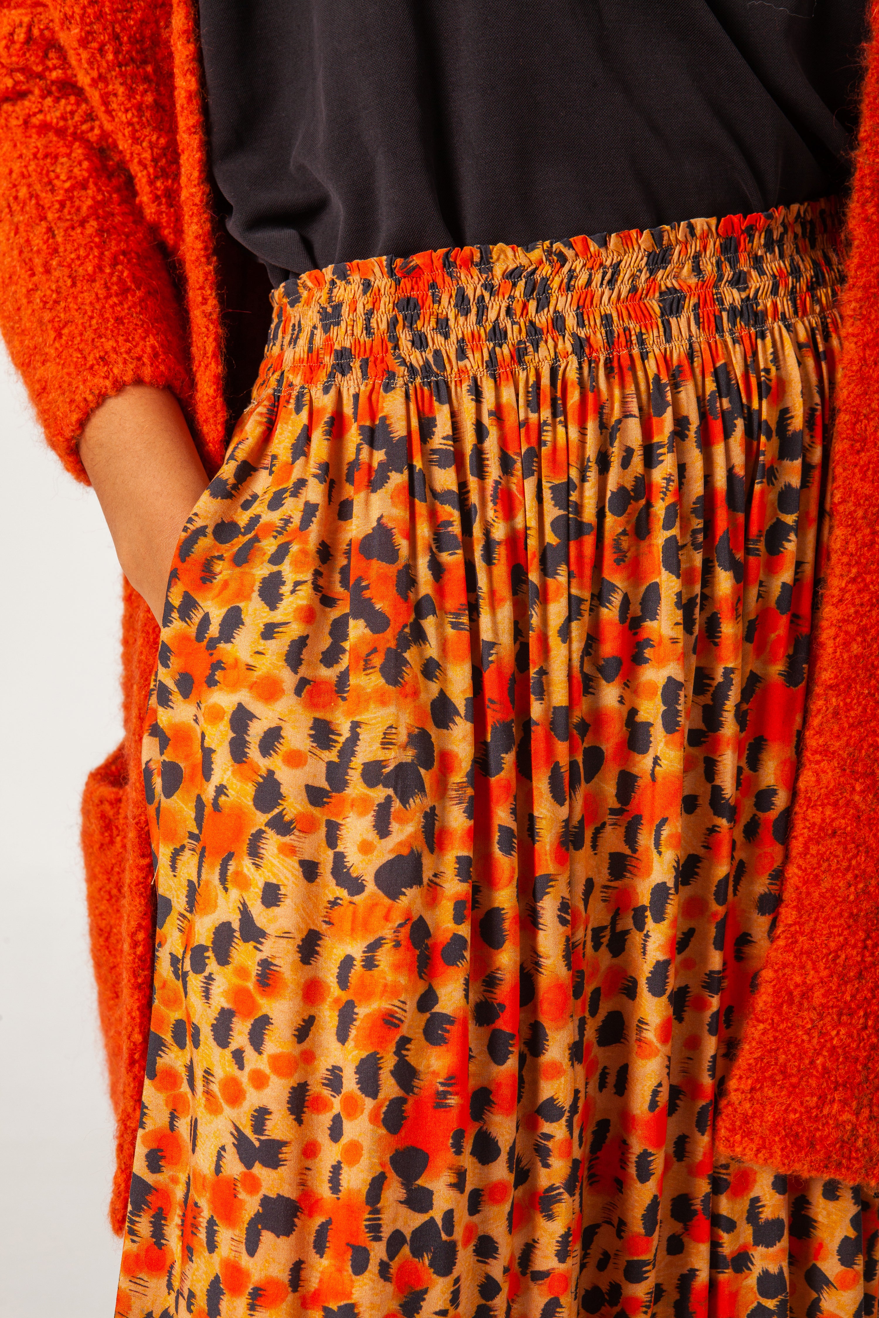 Falda Gala Orange Cheetah